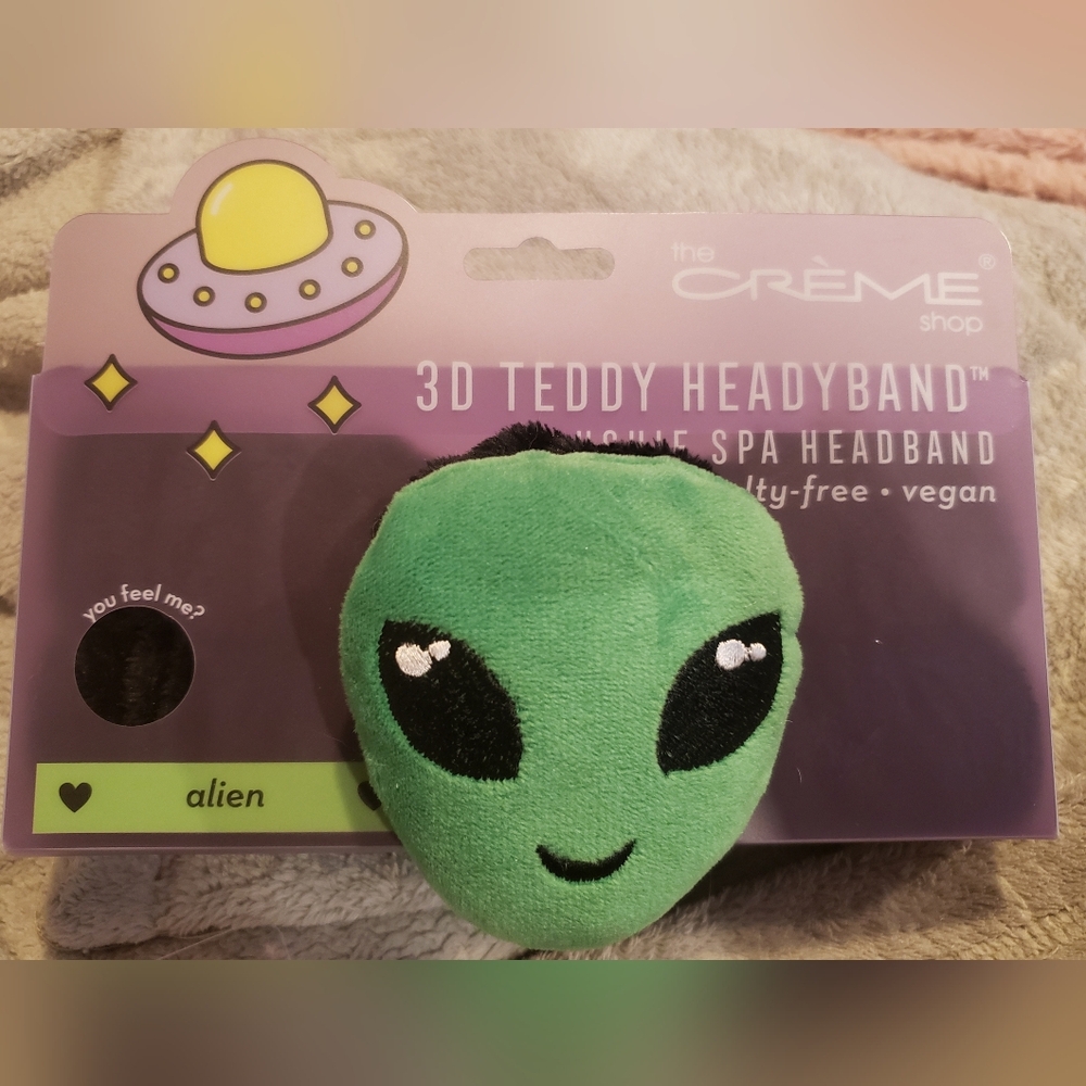 BRAND NEW The Crème Shop Alien Plushie Spa Headband